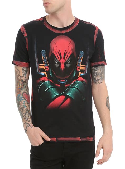 Marvel Deadpool Oversized Slim Fit T Shirt Hot Topic Deadpool T