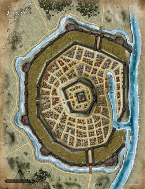Pathfinder RPG City Map Folio Картография Карта Старые карты