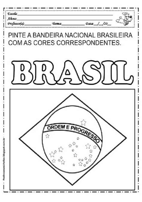 Atividades Bandeira Do Brasil Para Imprimir E Colorir Costureira Em Sp Costuras E