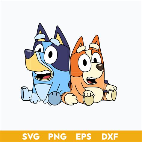 Bluey And Bingo Heeler Dog Svg Bluey Svg Cartoon Svg File Inspire