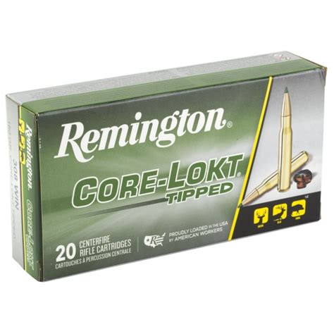 Remington Core Lokt Tipped 308 Winchester 180gr Ammo 20 Rounds