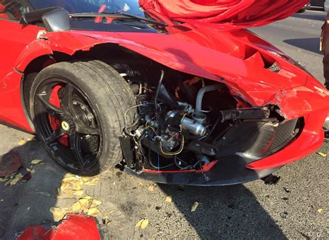 19 Mil Ferrari Crashes After Leaving Dealership
