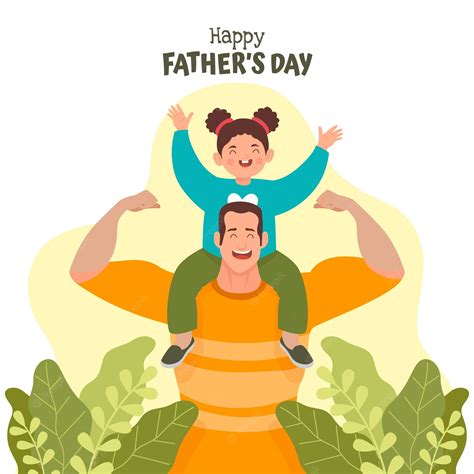 Premium Vector Realistic Fathers Day Illustration