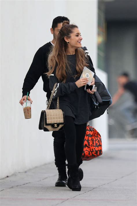 Ariana Grande Street Style Leaves A Recording Studio In Hollywood