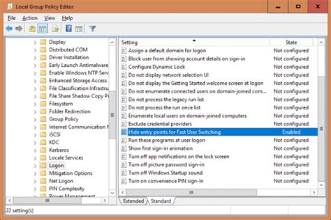 Windows 10 Tip How To Disable Fast User Switching Feature