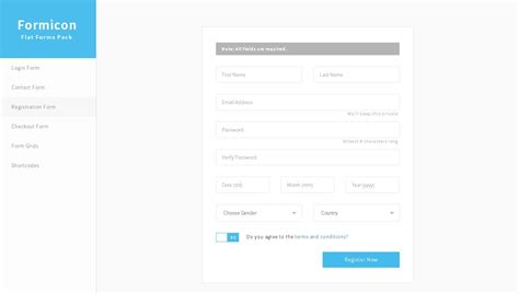 Formicon Flat Forms Pack Login Form Subscribe Form Form Design