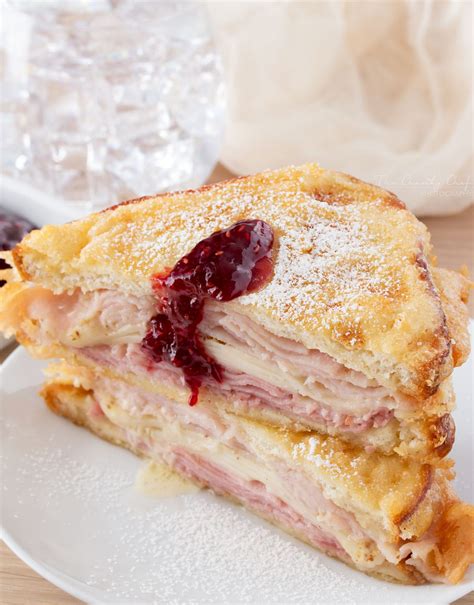 Ham, grape leaves, a lemony, garlic aioli and melty cheese bring it together to make the best. Monte Cristo Sandwich - The Chunky Chef