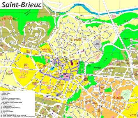 Saint Brieuc Tourist Map