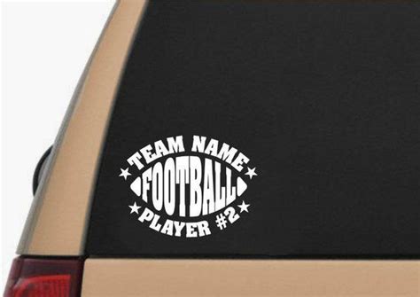 Personalized Football Car Window Decal Football Vinyl Decal Vinyl