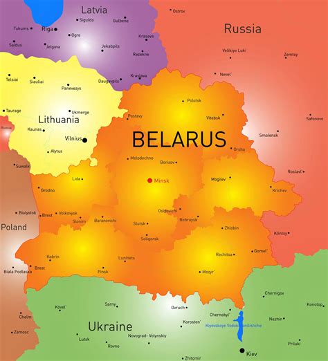 Mapa De Ciudades De Bielorrusia