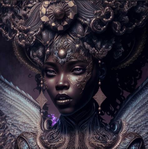 Black Women Art Black Art Fantasy Art Women Dark Fantasy Art African American Art African