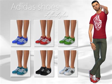 The Sims Resource Male Adidas Shoes By LollaLeeloo