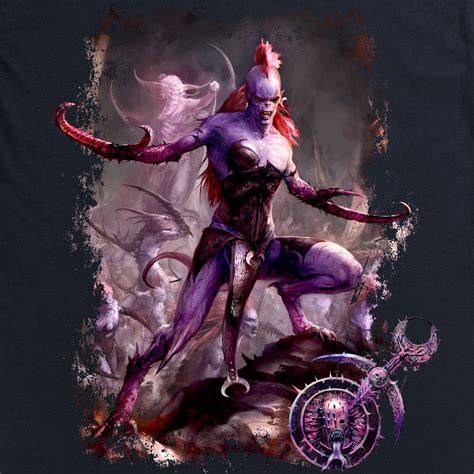 Hedonites Of Slaanesh Daemonette T Shirt Merch Eur Warhammer