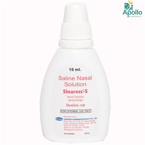 Sinarest S Nasal Solution 15ml Price Uses Side Effects Composition