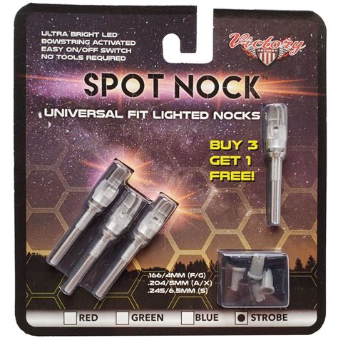 Victory Archery Nocks Spot Nock Universal Lighted 4 Pack Strobe 166