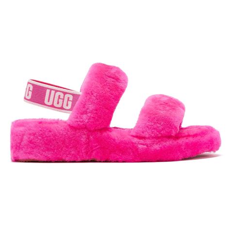 Ugg Rubber Ugg Oh Yeah Womens Hot Pink Slippers Lyst