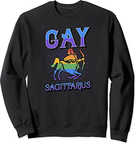 Gay Sagittarius Zodiac Sign Birthday Horoscope Constellation Sweatshirt