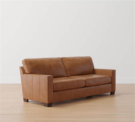 Buchanan Square Arm Leather Sofa Collection Pottery Barn