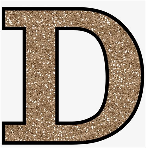 Png Black And White Glitter Without The Glue Letter D Glitter Png