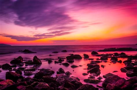 Scenic View Of Sea During Sunset · Free Stock Photo