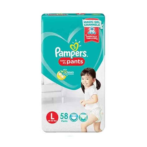 Pampers Baby Dry Pants Super Jumbo 58 Large All Day Supermarket