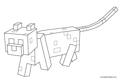 Minecraft Ocelot Coloring Pages At Getcolorings Free Printable