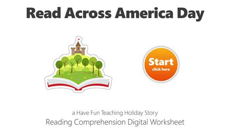 Read Across America Day Reading Comprehension Digital Worksheet • Have