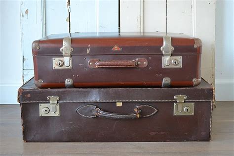 Oude Koffers Old Suitcases Blossombrocantenl Suitcase Luggage