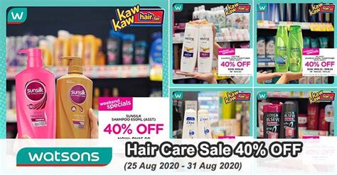 Yes, activate / link my member card to start enjoy member offer & discount. Watsons Hair Care Sale 40% OFF (25 August 2020 - 31 August ...