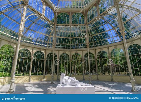 Interior Of Palacio De Cristal Glass Palace In Buen Retiro Park In