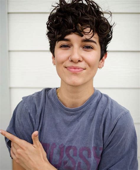 Curly Hair Androgynous Tomboy Haircuts Short Hair With Curly Top