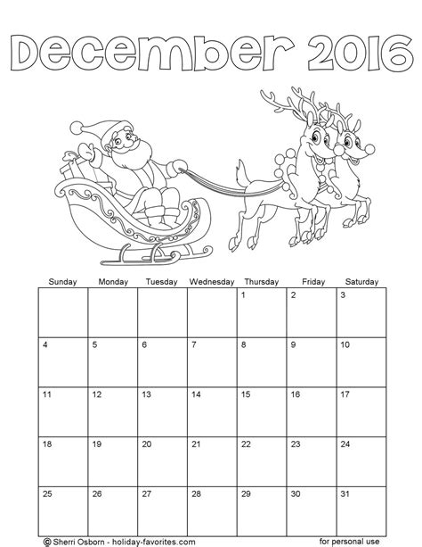 See the whole set of printables here: Printable December Calendar Pages | Holiday Favorites