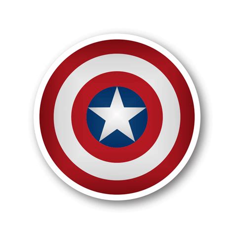 Captain America Shield Logo Sticker Sitickerhub