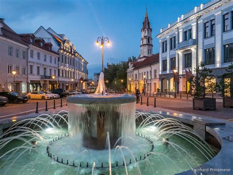 End Of The Day In The Old Town Of Vilnius Lithuania