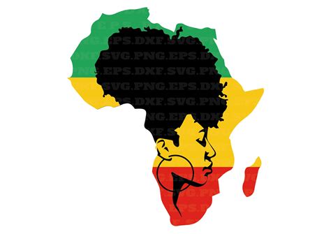 Africa Map Svg Africa Svg Afro Svg Black Queen Svg Png And Etsy