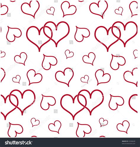 Seamless Heart Pattern Stock Vector Illustration 22206628 Shutterstock