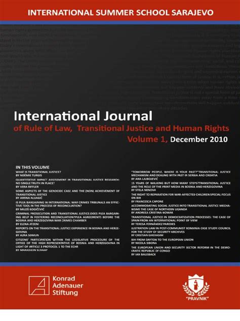 International Journal Of Rule Of Law Transitional Justice And Human