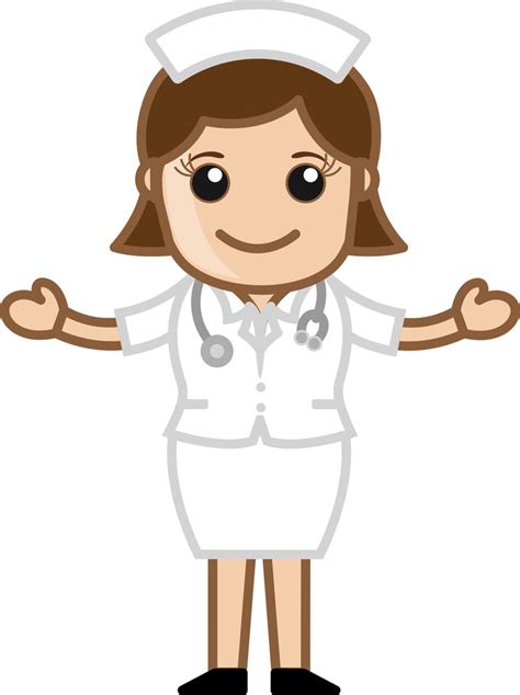 Happy Cartoon Vector Nurse Royalty Free Stock Image Storyblocks