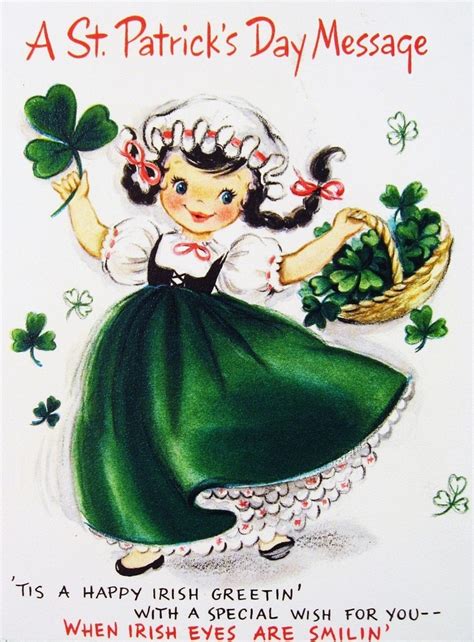 Vintage St Patricks Day Card St Patricks Day Cards St Patricks Day