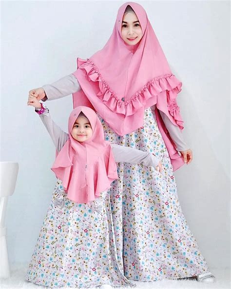 26 Setelen Model Gamis Couple Ibu Dan Anak Modis Hijabtuts Gaun