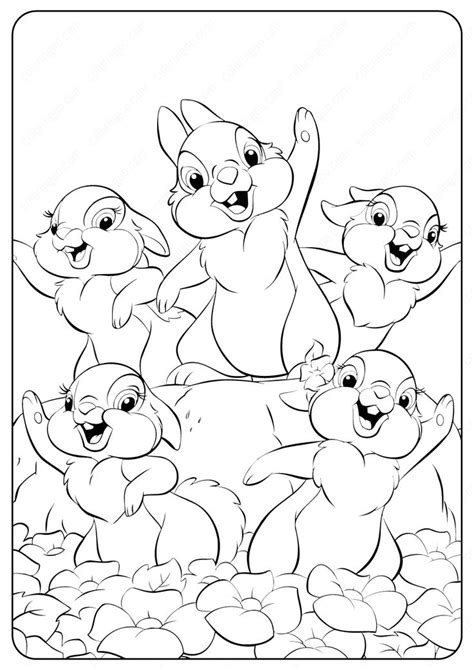 Select from premium thumper of the highest quality. Printable Disney Bambi Thumper Coloring Pages i 2020