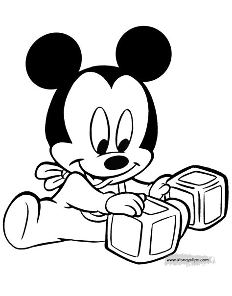 Baby Baby Mickey Mouse Baby Coloring Pages Disney Mickey Has 175