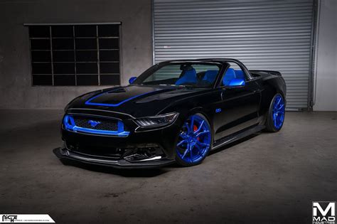 Black And Blue Mustang S550 By Niche Road Wheels Blue Mustang Black