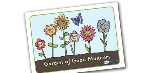 Free 👉 Garden Of Good Manners Display Posters