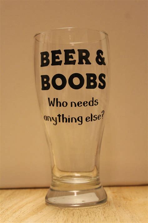 Funny Beer And Boobs Beer Glass Etsy