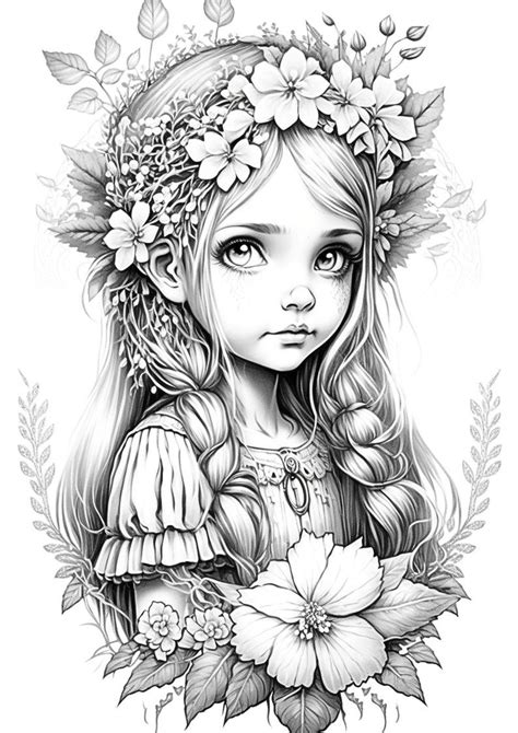 49 Coloring Pages With Cute Gnome Princesses Coloring Pages For Adults