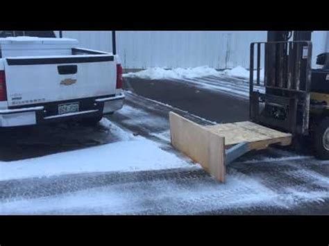 fork lift snow plow youtube