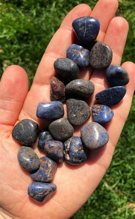 Natural Blue Sapphire Stone Tumbled Stones Sapphire Etsy