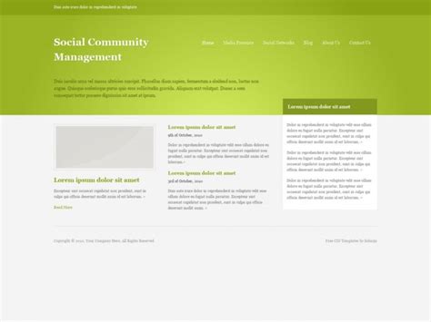 Plantilla Htmlcss Gratis Social Community Management Plantillas