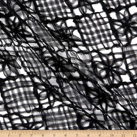 Telio 3 D Mesh Patch Quilt Embroidery Fabric Black Arts